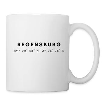 Coordonnées Ratisbonne - Mug blanc - blanc - Droite