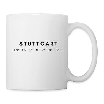 Stuttgart Koordinaten - Tasse - Weiß - Rechts