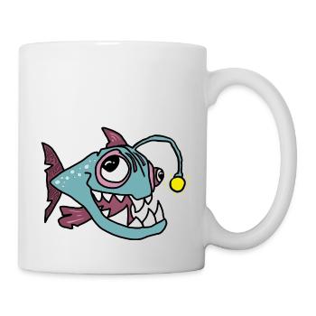 Anglerfisch - Tasse - Weiß - Rechts