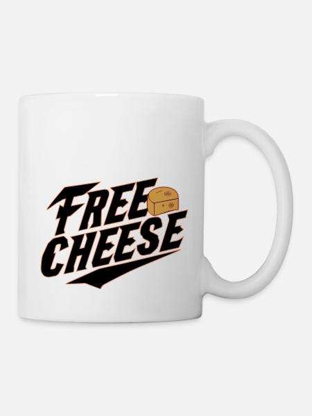 Kostenloser Käse - Tasse - Weiß