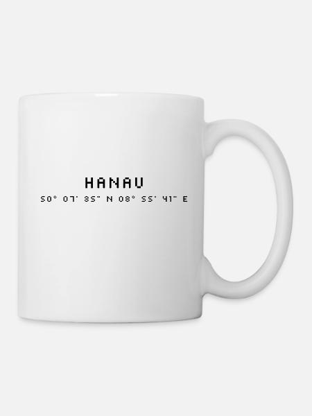 Hanau Koordinaten - Tasse - Weiß