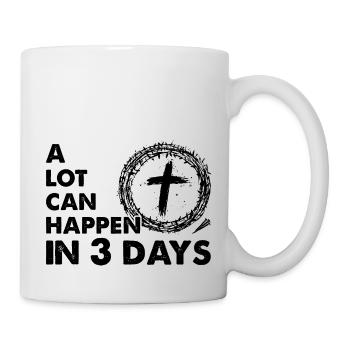 Croix Jésus chrétien Beaucoup de choses peuvent se passer en 3 jours - Mug blanc - blanc - Droite