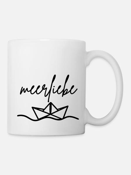 meerliebe schiff - Tasse - Weiß