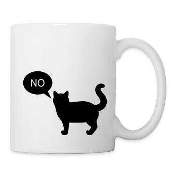 Le chat dit non - Mug blanc - blanc - Droite