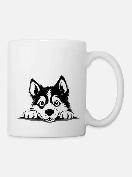 Husky sibérien - Mug blanc - blanc