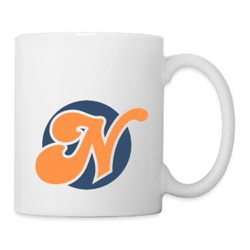 Letter n orange sport - Mug - white - Right