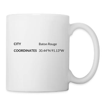 Baton Rouge Louisiana USA Koordinaten - Tasse - Weiß - Rechts