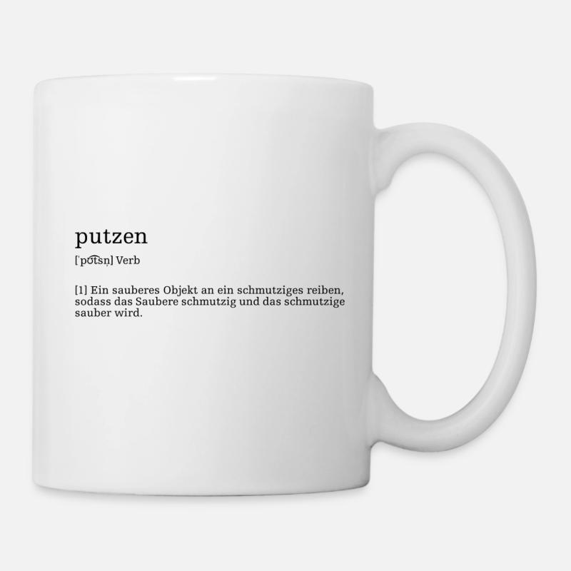 putzen - Tasse - Weiß