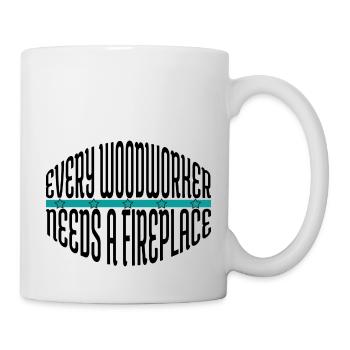 cool logging lumberjackwoodworking - Mug - white - Right