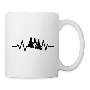 Heart Beat Mountain Bike Man Humor Mountain Bike - Mug - white - Right