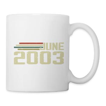 Juni 2003 Jahrestag Juni 2003 Juni 2003 Geburtstag - Tasse - Weiß - Rechts