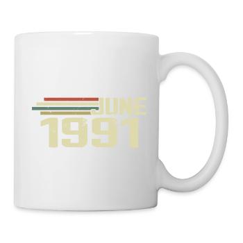 Juni 1991 Jahrestag Juni 1991 Juni 1991 Geburtstag - Tasse - Weiß - Rechts