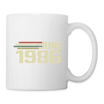 Juni 1986 Jahrestag Juni 1986 Juni 1986 Geburtstag - Tasse - Weiß - Rechts
