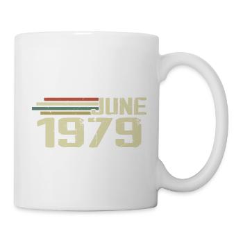 Juni 1979 Jahrestag Juni 1979 Juni 1979 Geburtstag - Tasse - Weiß - Rechts