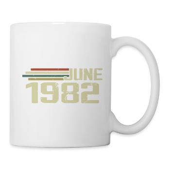 Juni 1982 Jahrestag Juni 1982 Juni 1982 Geburtstag - Tasse - Weiß - Rechts