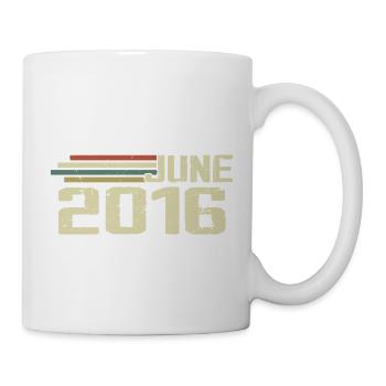 June 2016 Anniversary June 2016 June 2016 Birthday - Mug - white - Right