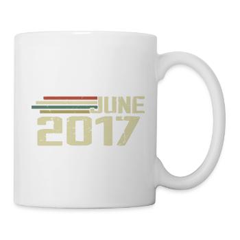 Juni 2017 Jahrestag Juni 2017 Juni 2017 Geburtstag - Tasse - Weiß - Rechts