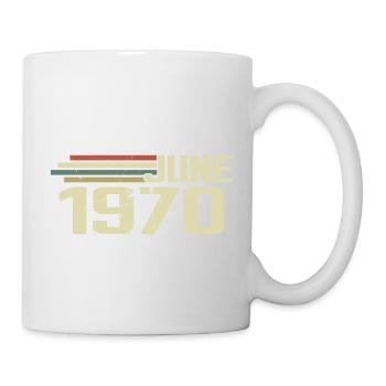 Juin 1970 Anniversaire Juin 1970 Juin 1970 Anniversaire - Mug blanc - blanc - Droite