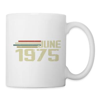 Juni 1975 Jahrestag Juni 1975 Juni 1975 Geburtstag - Tasse - Weiß - Rechts