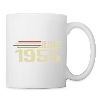 Juni 1955 Jahrestag Juni 1955 Juni 1955 Geburtstag - Tasse - Weiß - Rechts