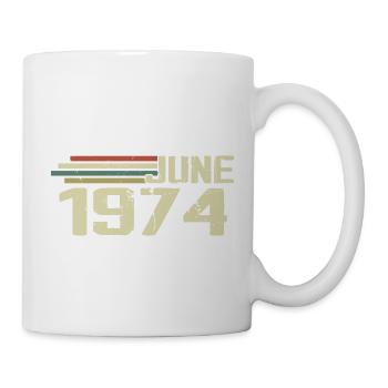 Juni 1974 Jahrestag Juni 1974 Juni 1974 Geburtstag - Tasse - Weiß - Rechts