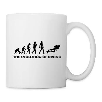 The Evolution Of Diving - Tasse - Weiß - Rechts
