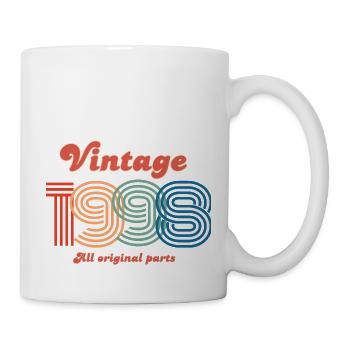 Jahrgang 1998 alle Originalteile - Tasse - Weiß - Rechts