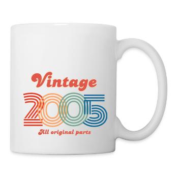 Jahrgang 2005 alle Originalteile - Tasse - Weiß - Rechts