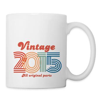 Jahrgang 2015 alle Originalteile - Tasse - Weiß - Rechts