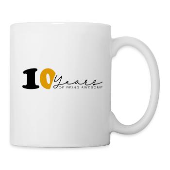 Jahrgang 2014 Lustig 10 Jahre Bday Männer Frauen - Tasse - Weiß - Rechts