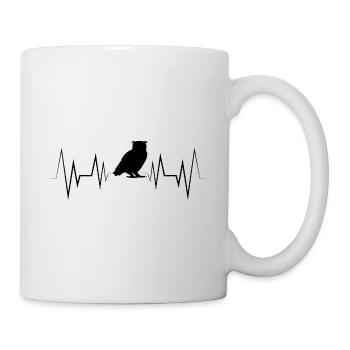 Heartbeat Owl Silhouette - Mug - white - Right