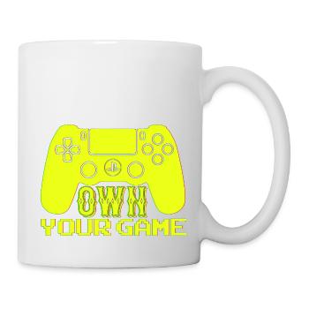 Gamer Game Play Online Computer Gaming Arcade Neon - Mug - white - Right