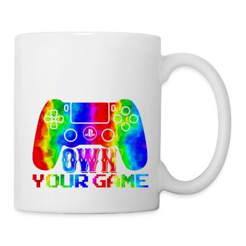 Gamer Game Play Online Computer Gaming Arcade Neon - Mug - white - Right