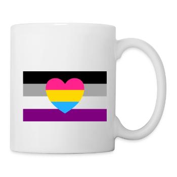Drapeau panromantique asexué - Mug blanc - blanc - Droite