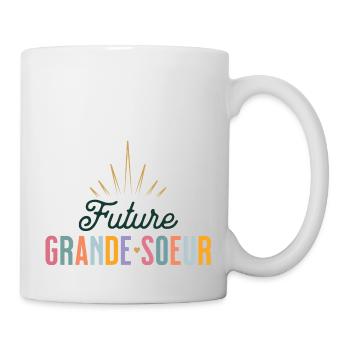 Zukünftige große Schwester 2025 Ich werde eine große Schwester - Tasse - Weiß - Rechts