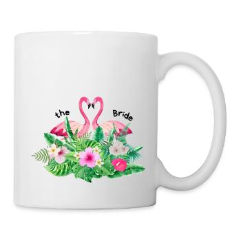 Der Flanschflamingo tropisch - Tasse - Weiß - Rechts