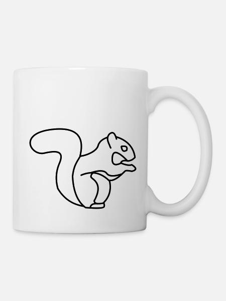 Eichhörnchen - Tasse - Weiß