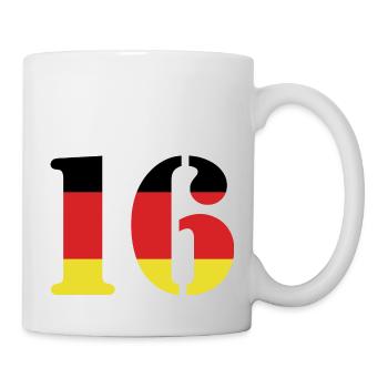 16 Numéro Jersey Allemagne - Mug blanc - blanc - Droite