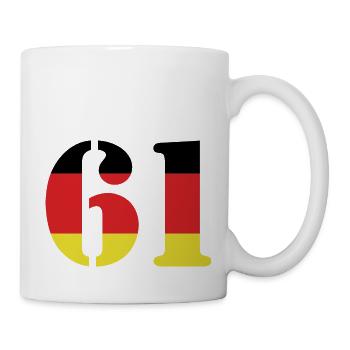 61 Numéro Jersey Allemagne - Mug blanc - blanc - Droite