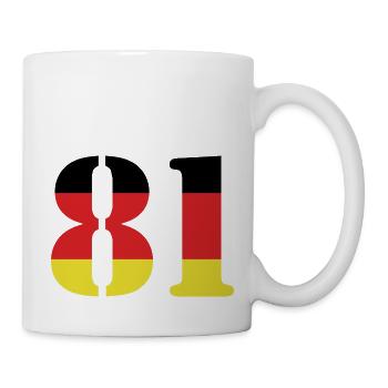 81 Numéro Jersey Allemagne - Mug blanc - blanc - Droite
