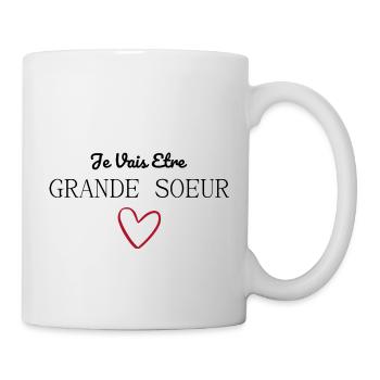 je vais etre grande sœur - Mug blanc - blanc - Droite