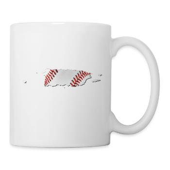 Porto Rico (États-Unis) | Vrai baseball | Carte - Mug blanc - blanc - Droite
