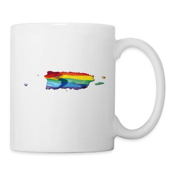 Puerto Rico (USA) | echte Flagge | LGBTQIA+ - Tasse - Weiß - Rechts