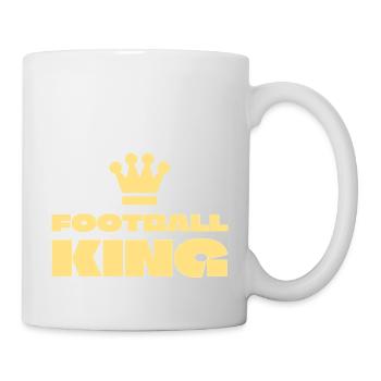 Graphique de la couronne du roi du football - Mug blanc - blanc - Droite