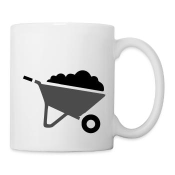 Symbole de la brouette - Mug blanc - blanc - Droite