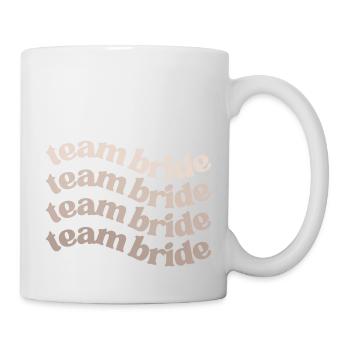 Team Bride groovy design bachelorette party JGA - Tasse - Weiß - Rechts