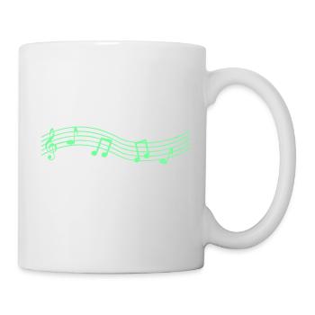 note de musique - Mug blanc - blanc - Droite