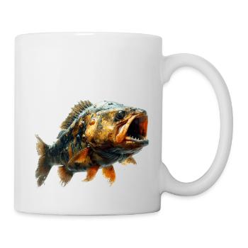 Piranha in photorealistic Style - Tasse - Weiß - Rechts
