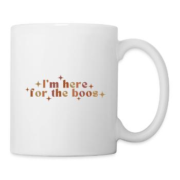 Ich bin hier für die Buhrufe Halloween-Herbstsaison - Tasse - Weiß - Rechts