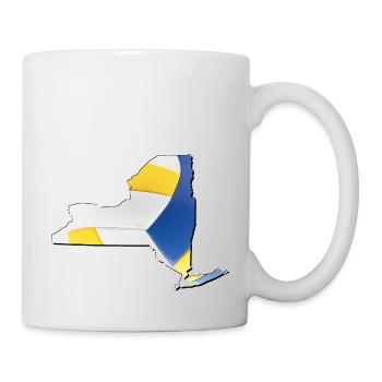 New York (United States) | real volleyball | Map - Mug - white - Right